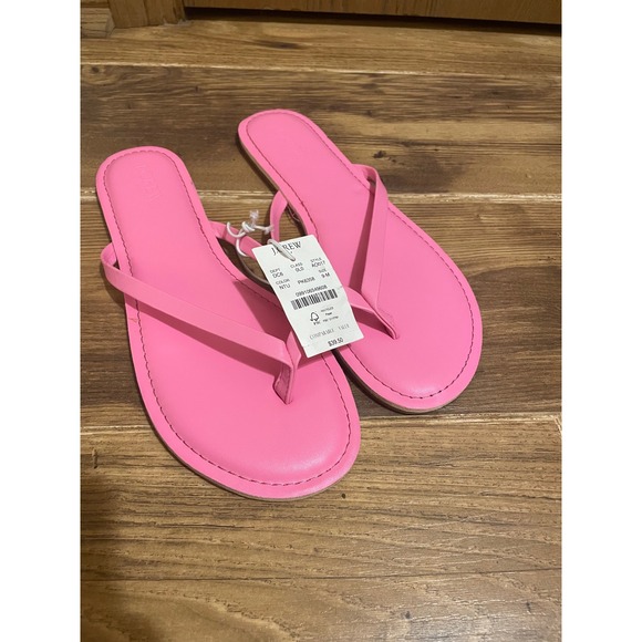 J.Crew Shoes - J.Crew Womens Pink Flip Flop Sandals Flat Thong Shoes AO017 PK6358 Size 9 New
